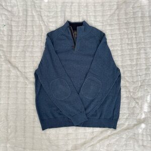 Tasso Elba Men's Navy Zip-Up Sweater
